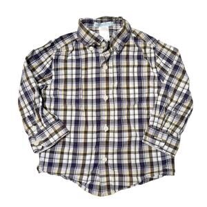Janie And Jack Plaid Oxford Shirt Size 24m